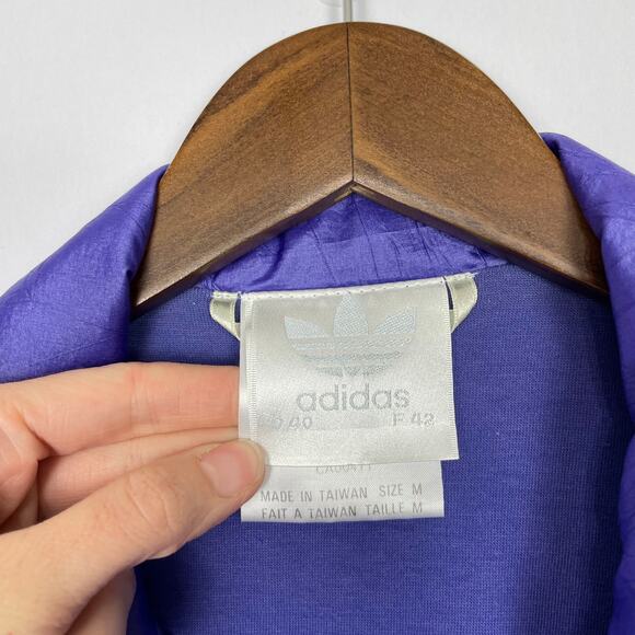 Adidas | Retro Vintage Purple Zip Up Windbreaker Track Jacket - Picture 8 of 11